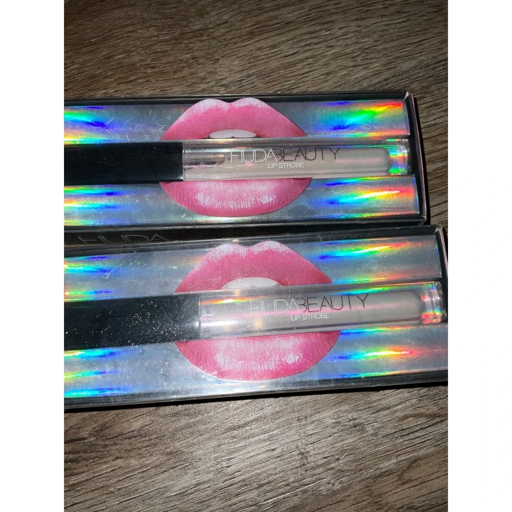 Huda Beauty Lip Strobe Enchanting Metallic Gloss Prismatic Set of 2 New lips